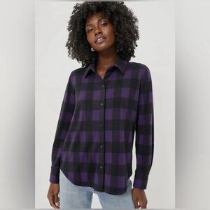Tuckernuck Aubergine Check Chandler‎ Flannel Size L